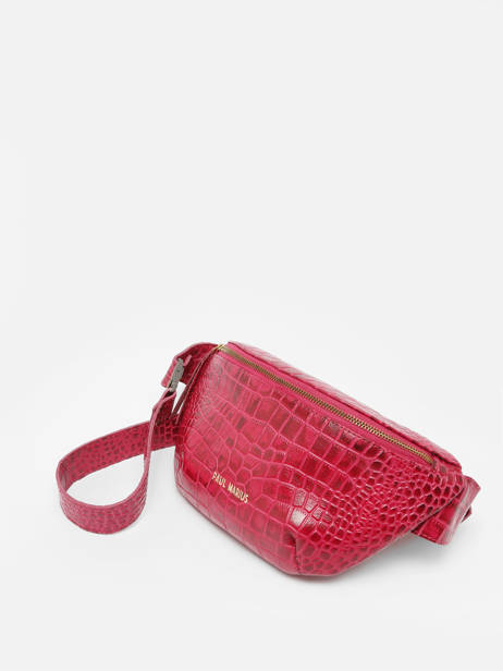 Sac Banane Alligator Cuir Paul marius Rouge alligator BANANALI vue secondaire 2