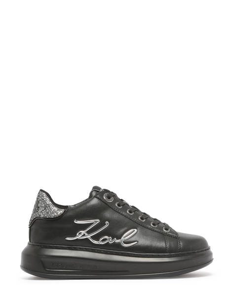 Sneakers Kapri Signature En Cuir Karl lagerfeld Noir women KL62510A