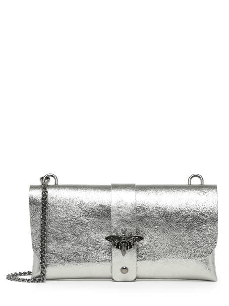 Sac Bandoulière Nine Cuir Milano Argent nine NI22111N