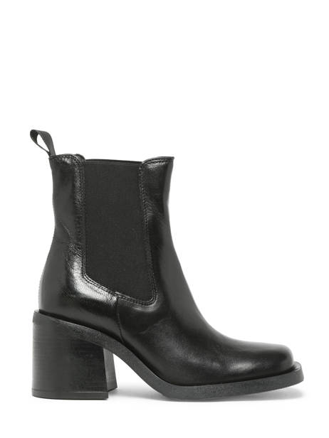 Chelsea Boots à Talon En Cuir Mjus Noir women T77204