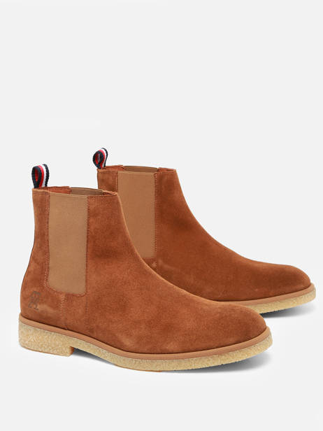 Chelsea Boots En Cuir Tommy hilfiger Marron men 4871GVQ vue secondaire 2