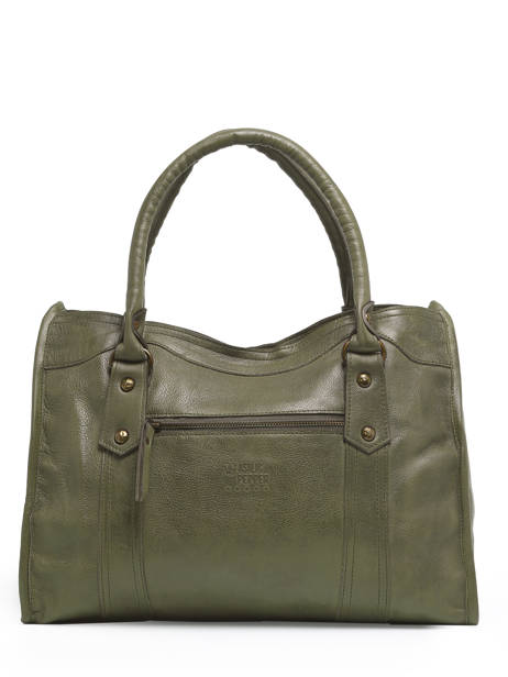 Sac Shopping  Cow Cuir Basilic pepper Vert cow BCOW31