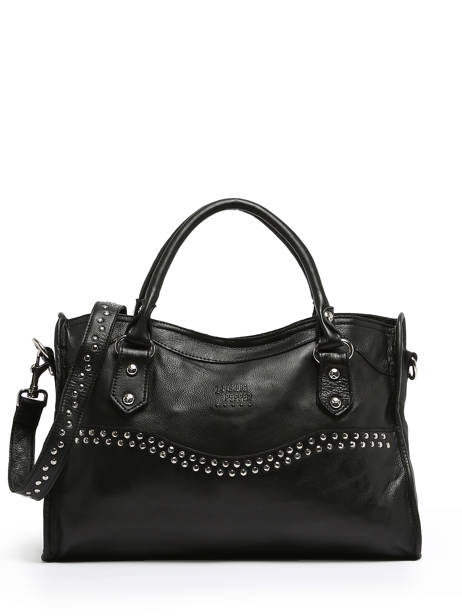 Sac Porté Main Cuir Basilic pepper Noir glam BGLA22