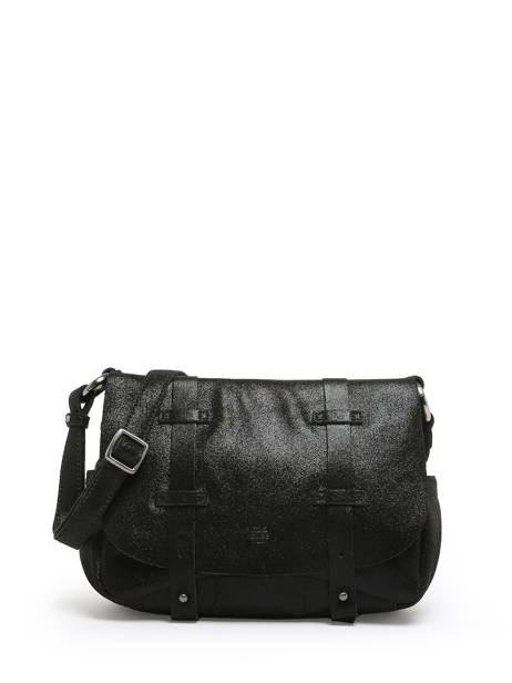 Leather Crossbody Bag Vintage Vintage Leather Mila louise Black vintage 3017X