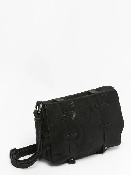 Leather Crossbody Bag Vintage Vintage Leather Mila louise Black vintage 3017X other view 2