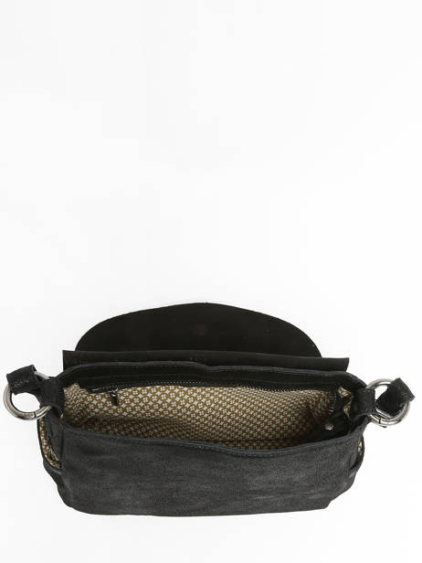 Leather Crossbody Bag Vintage Vintage Leather Mila louise Black vintage 3017X other view 3