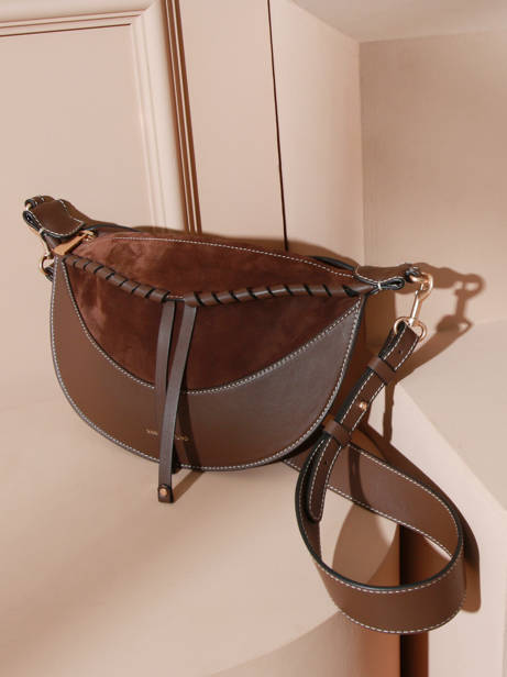 Sac Banane Lou Cuir Vanessa bruno Marron lou 88V40903