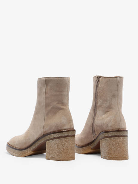 Bottines à Talon Janis En Cuir Alpe Beige women 26261122 vue secondaire 4