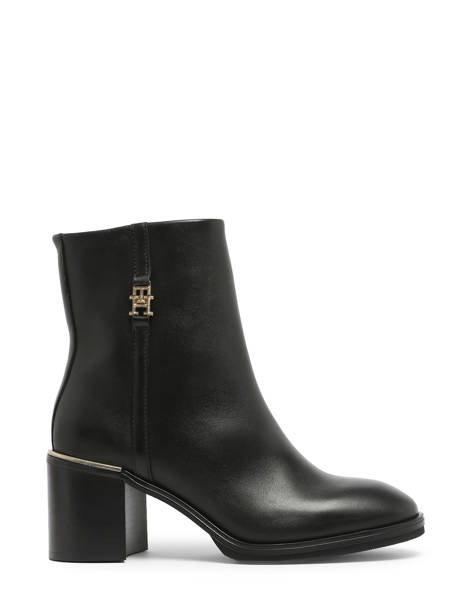 Bottines à Talon En Cuir Tommy hilfiger Noir women 7539BDS