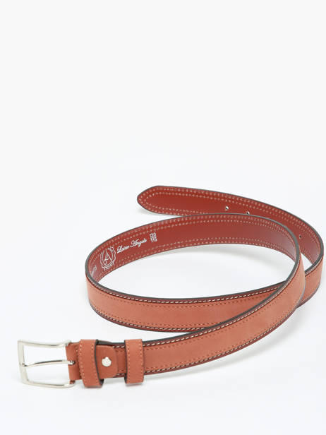 Ceinture Homme Ajustable Jean Petit prix cuir Marron belt 3709-35 vue secondaire 3