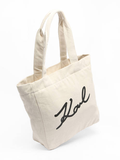 Sac Shopping K/signature Canvas Karl lagerfeld Blanc k signature 240W3884 vue secondaire 2