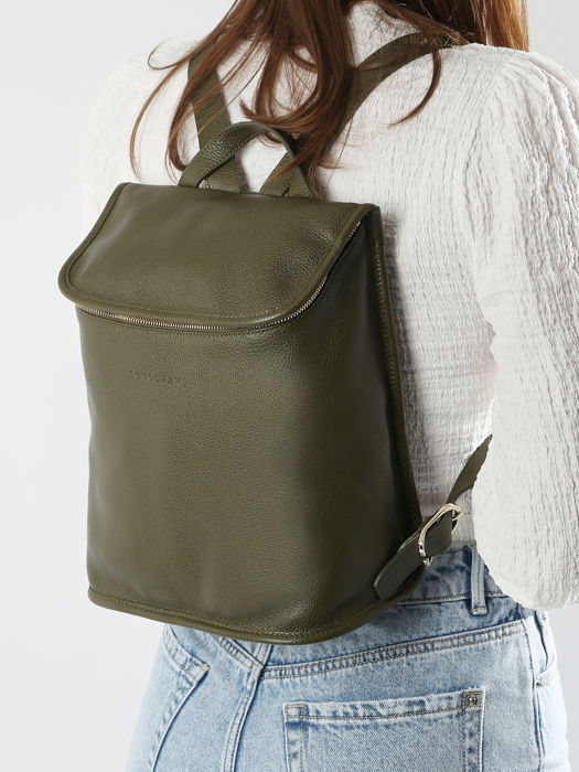 Longchamp Le foulonné Sac à dos Vert