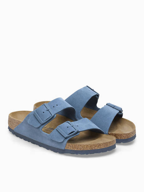 Mules Arizona En Cuir Birkenstock Bleu women 1026820 vue secondaire 3