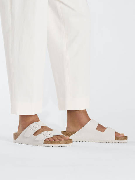 Mules Arizona En Cuir Birkenstock Blanc women 10266842 vue secondaire 2