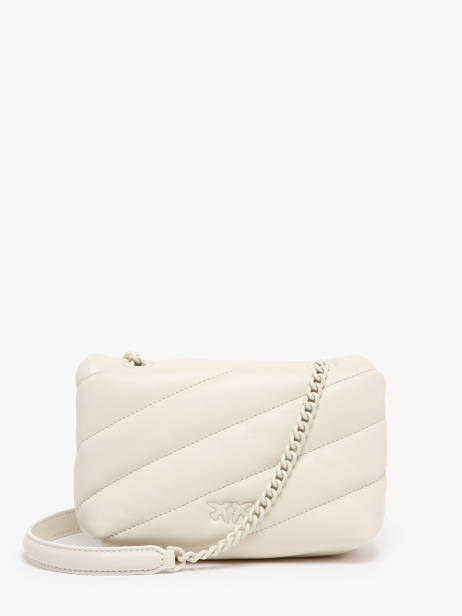 Sac Bandoulière Love Bag Puff Cuir Pinko Blanc love bag puff A1JO vue secondaire 4