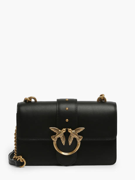 Cross Body Tas Love Bag Icon Leather Pinko Black love bag icon A0F1