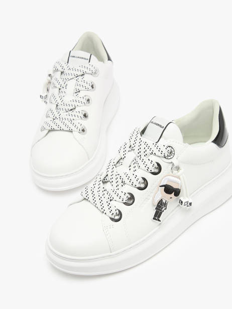 Sneakers En Cuir Karl lagerfeld Blanc women KL62576N vue secondaire 1