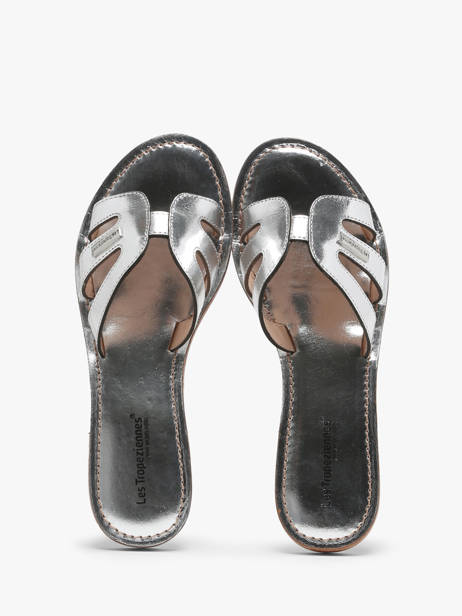 Mules Damia En Cuir Les tropeziennes Argent women DAMIA vue secondaire 3