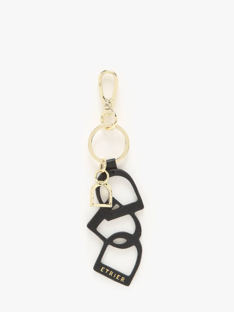 Keychain Tradition Leather Etrier Black tradition ETRA904M