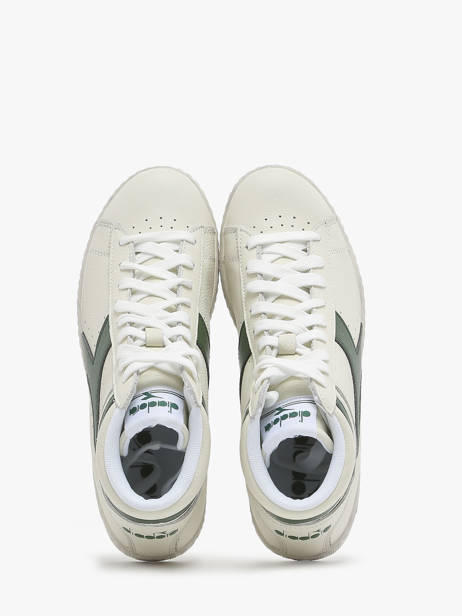 Sneakers Game L Hi Waxed En Cuir Diadora Blanc unisex 178300 vue secondaire 3