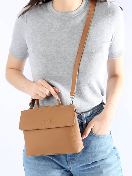 Sac Bandoulière Calie Cuir Nathan baume Marron nathan 19 vue secondaire 1