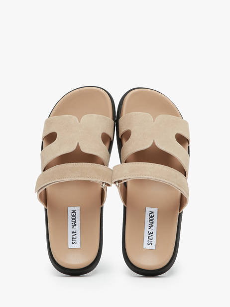 Slippers Missile In Leather Steve madden Beige women 11003028 other view 2