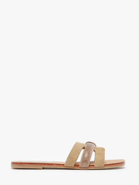 Slippers Edriah In Leather Steve madden Beige women 11002559