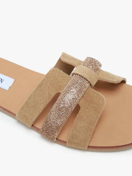 Slippers Edriah In Leather Steve madden Beige women 11002559 other view 1