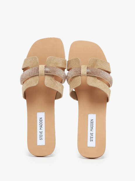 Slippers Edriah In Leather Steve madden Beige women 11002559 other view 3