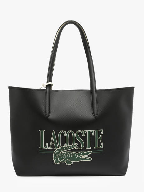 Sac Porté épaule Anna Canvas Lacoste Noir anna canvas NF4541AS