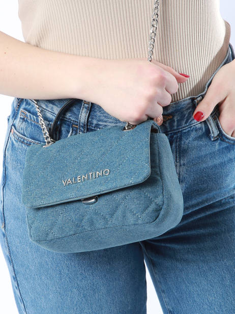 Sac Bandoulière Ocarina Denim Valentino Bleu ocarina denim VBS7SP05 vue secondaire 1