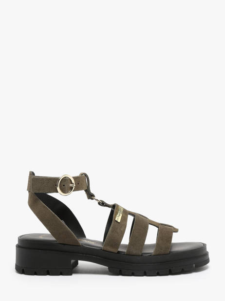 Sandals Tobosued In Leather Les tropeziennes Green women TOBOSUED