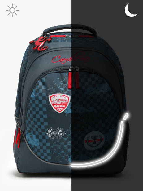 2-compartment Backpack Cameleon Blue actual SD45 other view 7