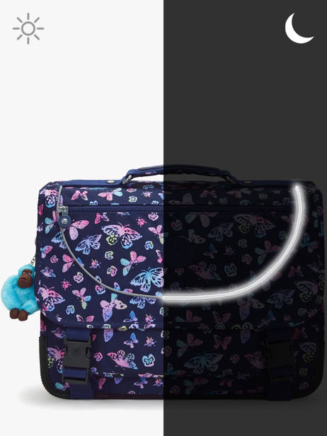 2-compartment Preppy Satchel Kipling Blue back to school KI6543 other view 6