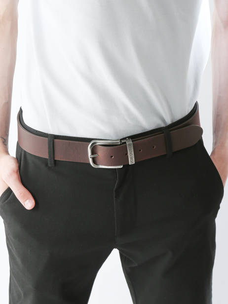 Ceinture Ajustable Von dutch Marron belt HOLTS vue secondaire 1