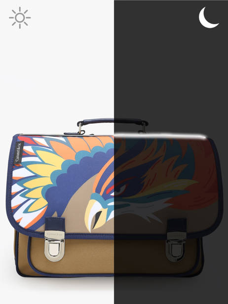 Cartable 2 Compartiments Caramel et cie Marron fier GA vue secondaire 5