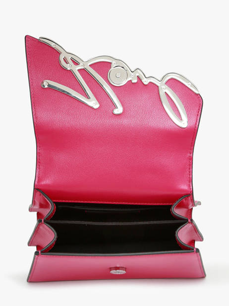 Sac Bandoulière K Signature Cuir Karl lagerfeld Rose k signature 240W3004 vue secondaire 3