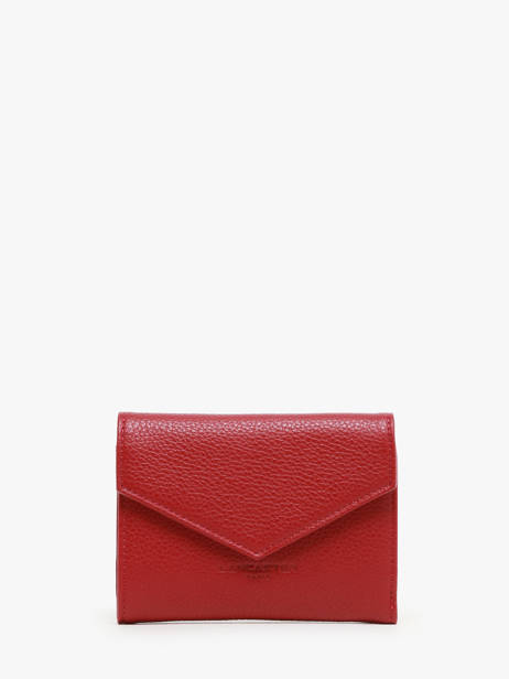 Porte-monnaie Cuir Lancaster Rouge foulonne pm 29