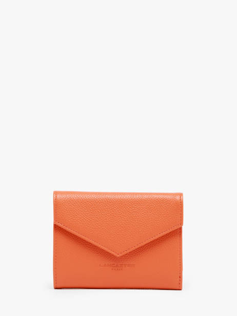 Porte-monnaie Cuir Lancaster Orange foulonne pm 29