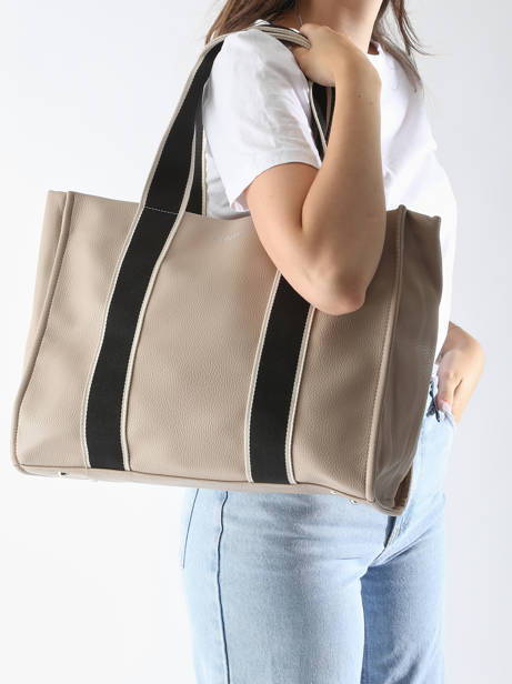 Sac Porté épaule A4 Miniprix Beige new grain F6946 vue secondaire 1