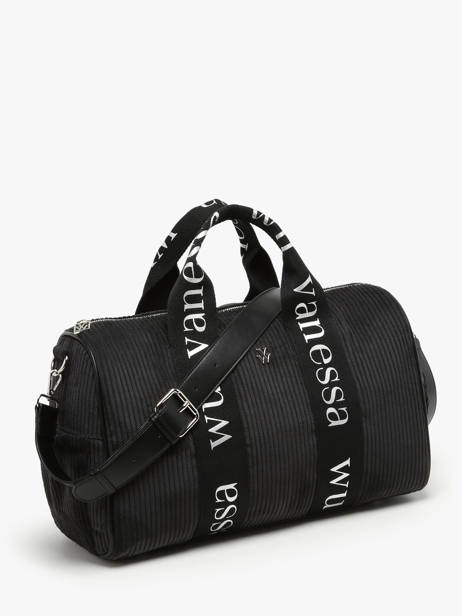 Sac Porté épaule A4 Velours Vanessa wu Noir velours MA0085 vue secondaire 2