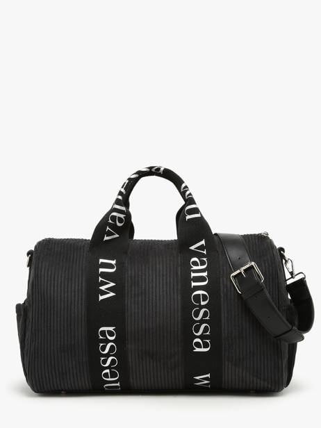 Sac Porté épaule A4 Velours Vanessa wu Noir velours MA0085 vue secondaire 4