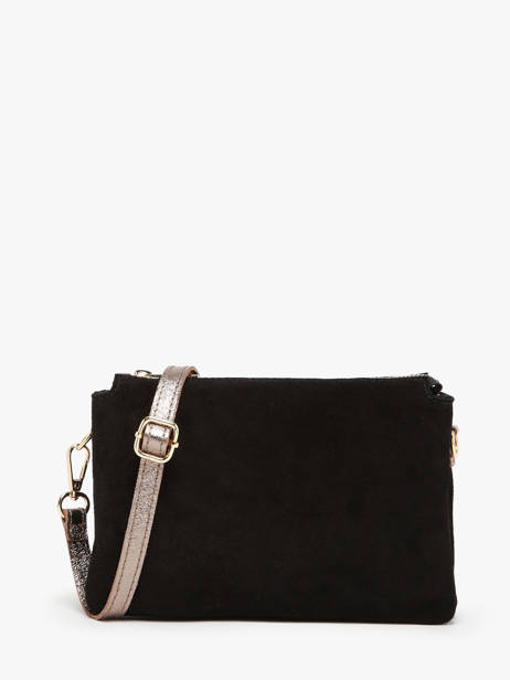 Sac Bandoulière Velvet Cuir Milano Noir velvet VE24061