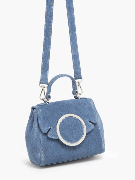 Sac Porté Main Yumi Denim Nathan baume Bleu denim 4D vue secondaire 2