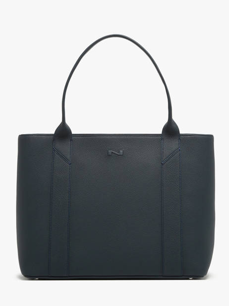 Sac Cabas Delft Cuir Nathan baume Bleu mondrian 5