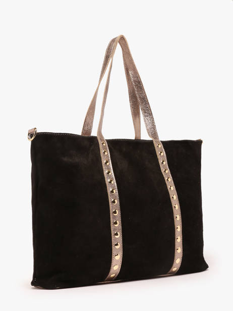 Sac Porté épaule A4 Velvet Cuir Milano Noir velvet VE24064 vue secondaire 2