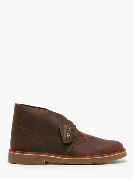 Chaussures De Ville Montante Desert En Cuir Clarks Marron men 26166785