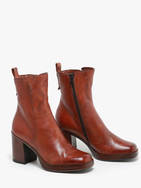 Bottines à Talon En Cuir Mjus Marron women P96212 vue secondaire 2