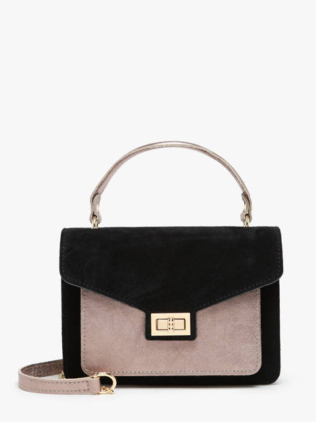 Sac à Main Velvet Cuir Milano Noir velvet VE21061G