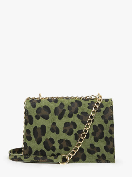 Sac Bandoulière Velvet Leopardo Cuir Milano Vert velvet leopardo VL21121 vue secondaire 4